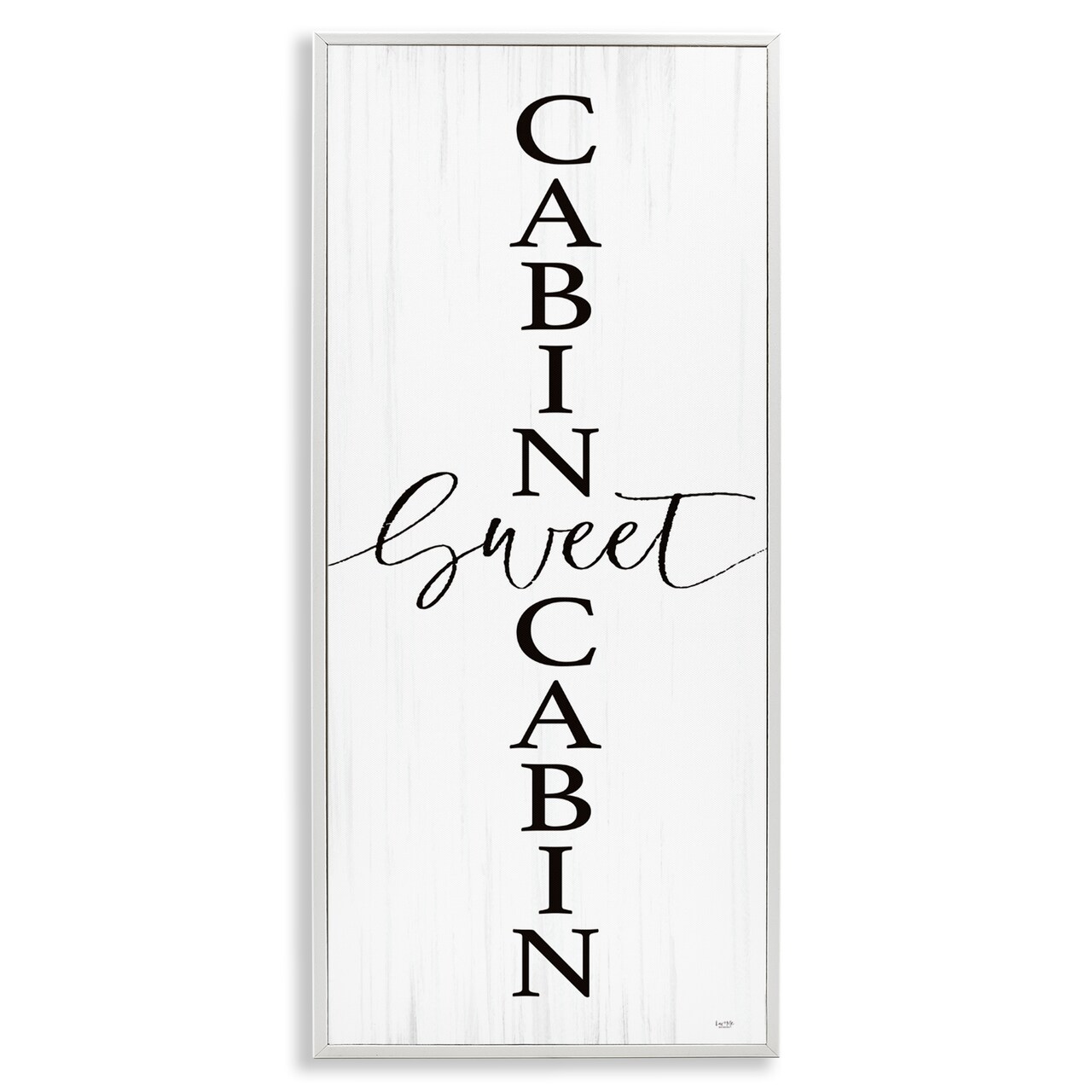 Stupell Industries Sweet Cabin Vertical Words Framed Giclee, design by Lux + Me Designs